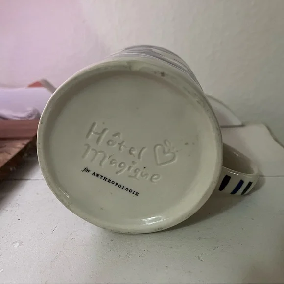 Anthropologie Hotel Magique Cobalt Blue Dove Mug - Picture 6 of 6